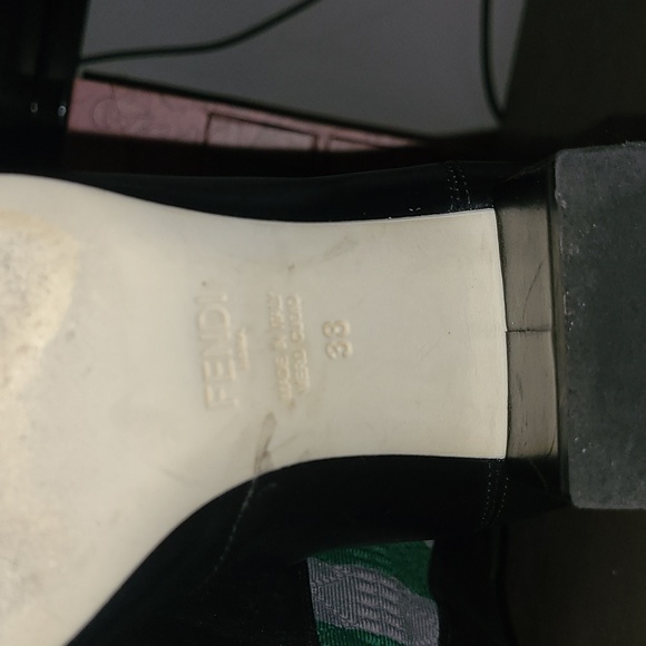 Fendi Leather Printed Chelsea Boots Black - Picture 7 of 7